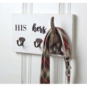 His, Hers, & Pup Wall Plaque